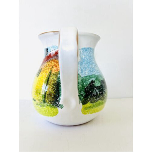 Sur la Table Pitcher Rooster Country farmhouse hand paint Italy jug - Picture 4 of 8